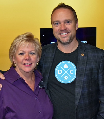 Carol Gauger stands with Jason Nokes.