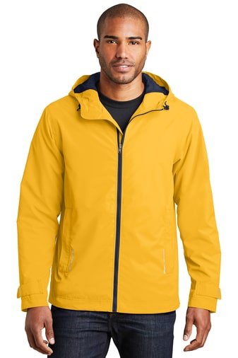 men's rain slicker with hood yellow