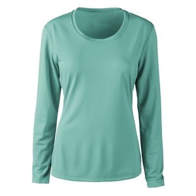 mint green long sleeve womens T-shirt