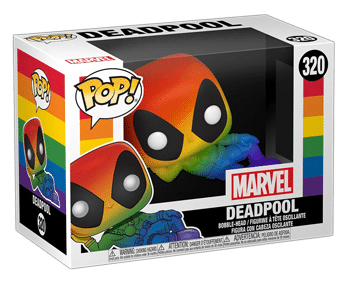 rainbow Funko Deadpool figurine for Pride