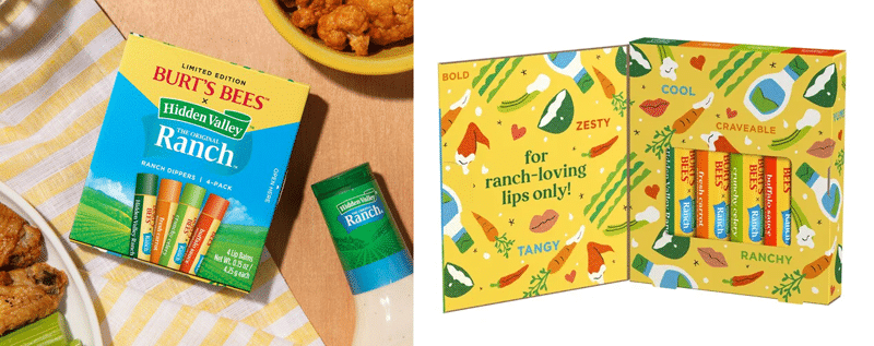 Burt's Bees x Hidden Valley Ranch lip balm 4-pack
