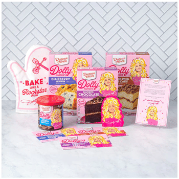 Dolly Parton x Duncan Hines "Bake Like a Rockstar" collection