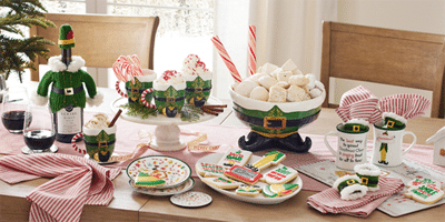 Pottery Barn x Elf movie collection 2023