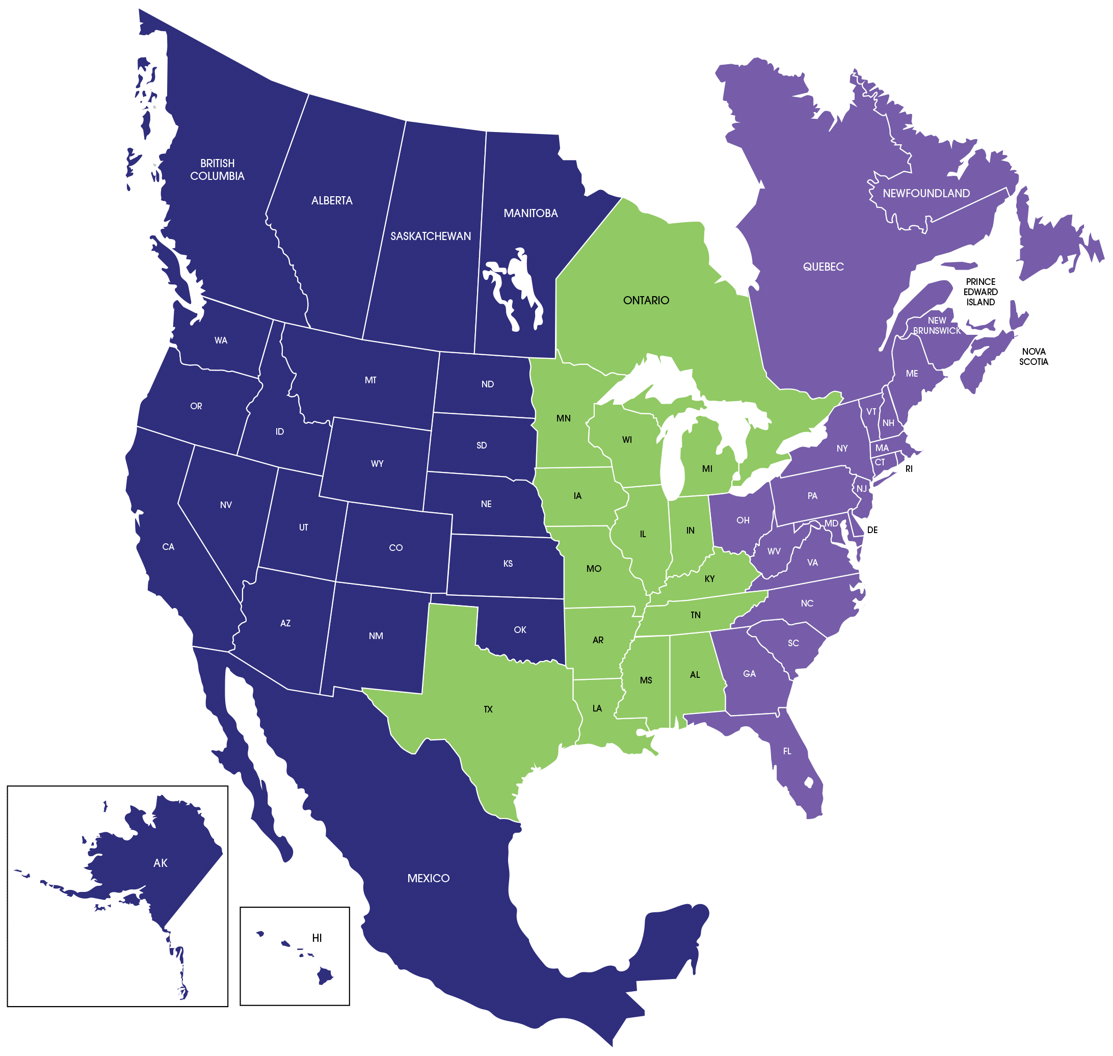 PPAI Membership Representative Territory Map