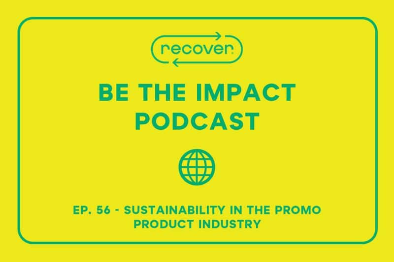 Recover podcast show art, promotional products industry