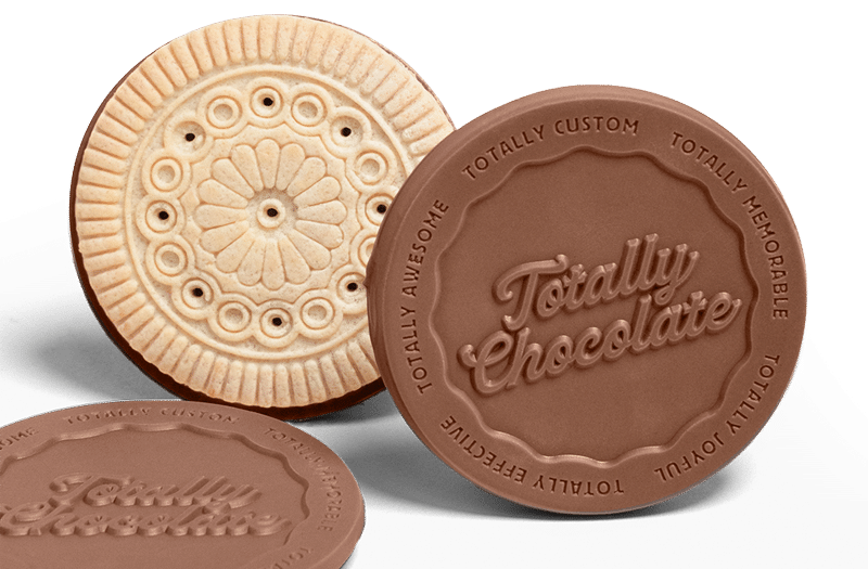 Totally Chocolate 3.2-inch large Sugar Cookie with Engraved Chocolate